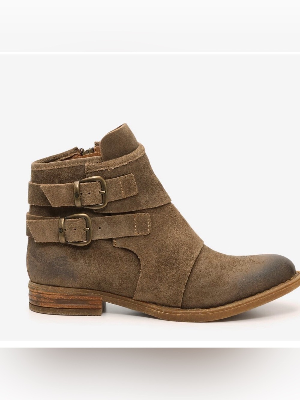 NWT Born Moraga Casual Riding Buckle Boot Bootie Distressed